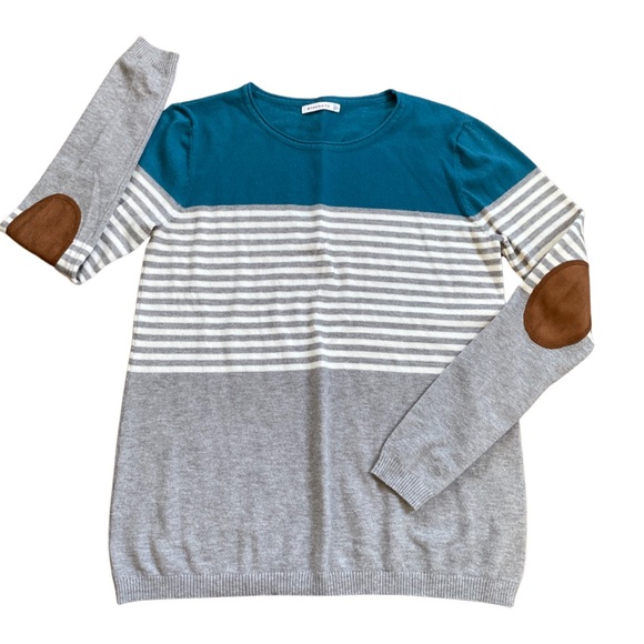 Staccato Sweaters - Staccato Elbow Patch Sweater Size Small